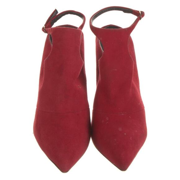 Giuseppe Zanotti Red Suede Leather High Heel Shoes Ankle Booties EU 38.5 - Picture 3 of 5